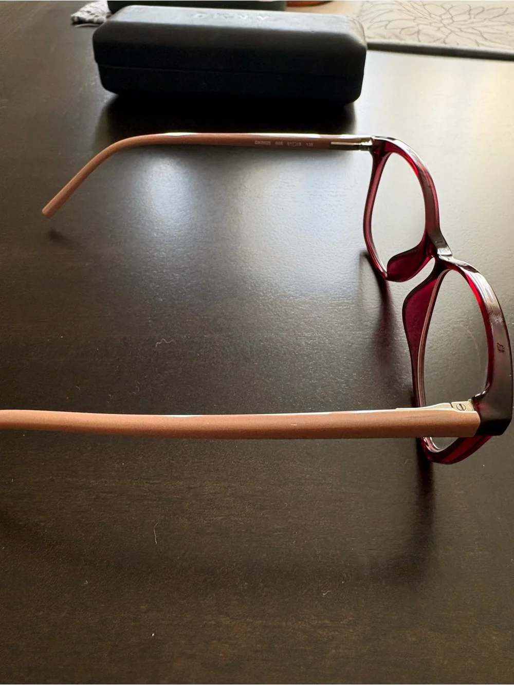 DKNY Burgundy Frame with Blush Temples Women's Glasses